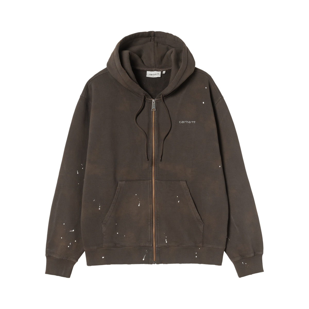 Carhartt WIP Hooded Painter Jacket Tobacco, Destroy wash, splatter