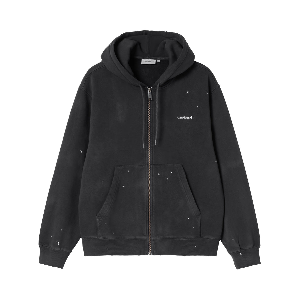Carhartt WIP Hooded Painter Jacket Black, Destroy wash, splatter