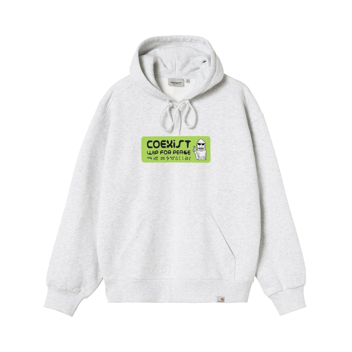Carhartt WIP Hooded Bumper Sticker Sweatshirt Ash Heather