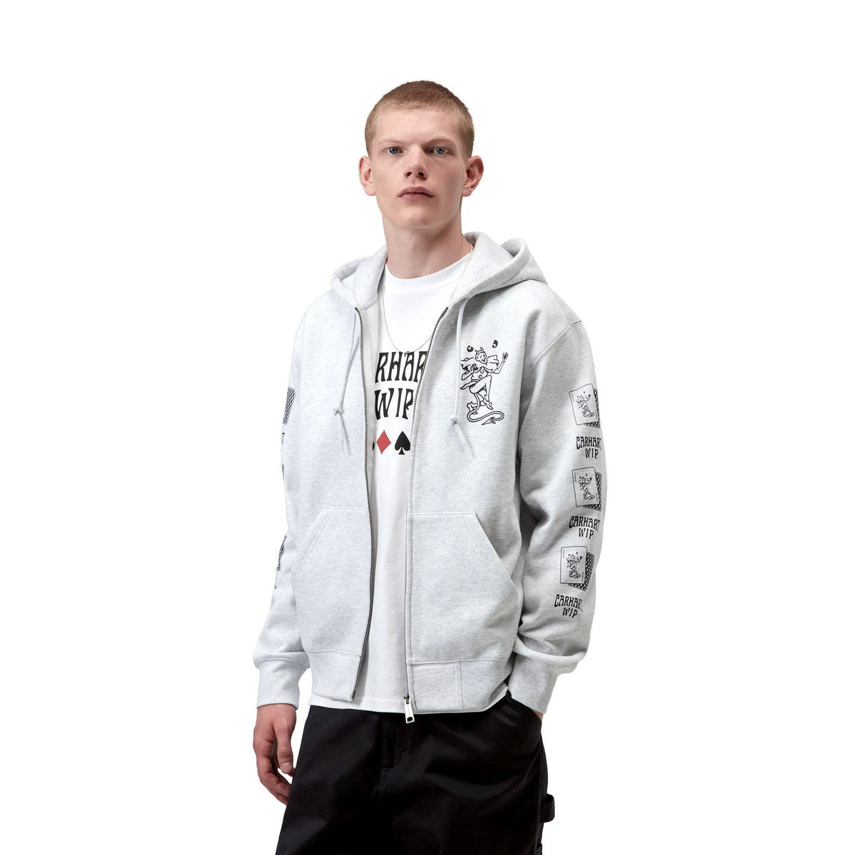 Carhartt WIP Hooded Playing Cards Jacket Ash Heather