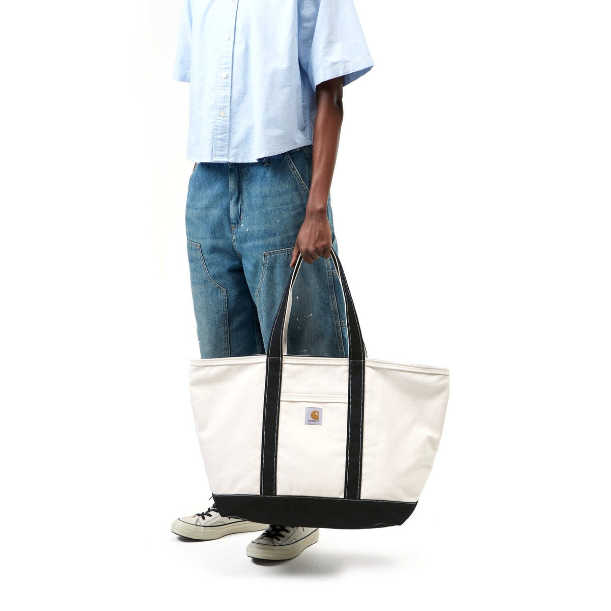 Carhartt WIP Canvas Beach Tote Natural / Black