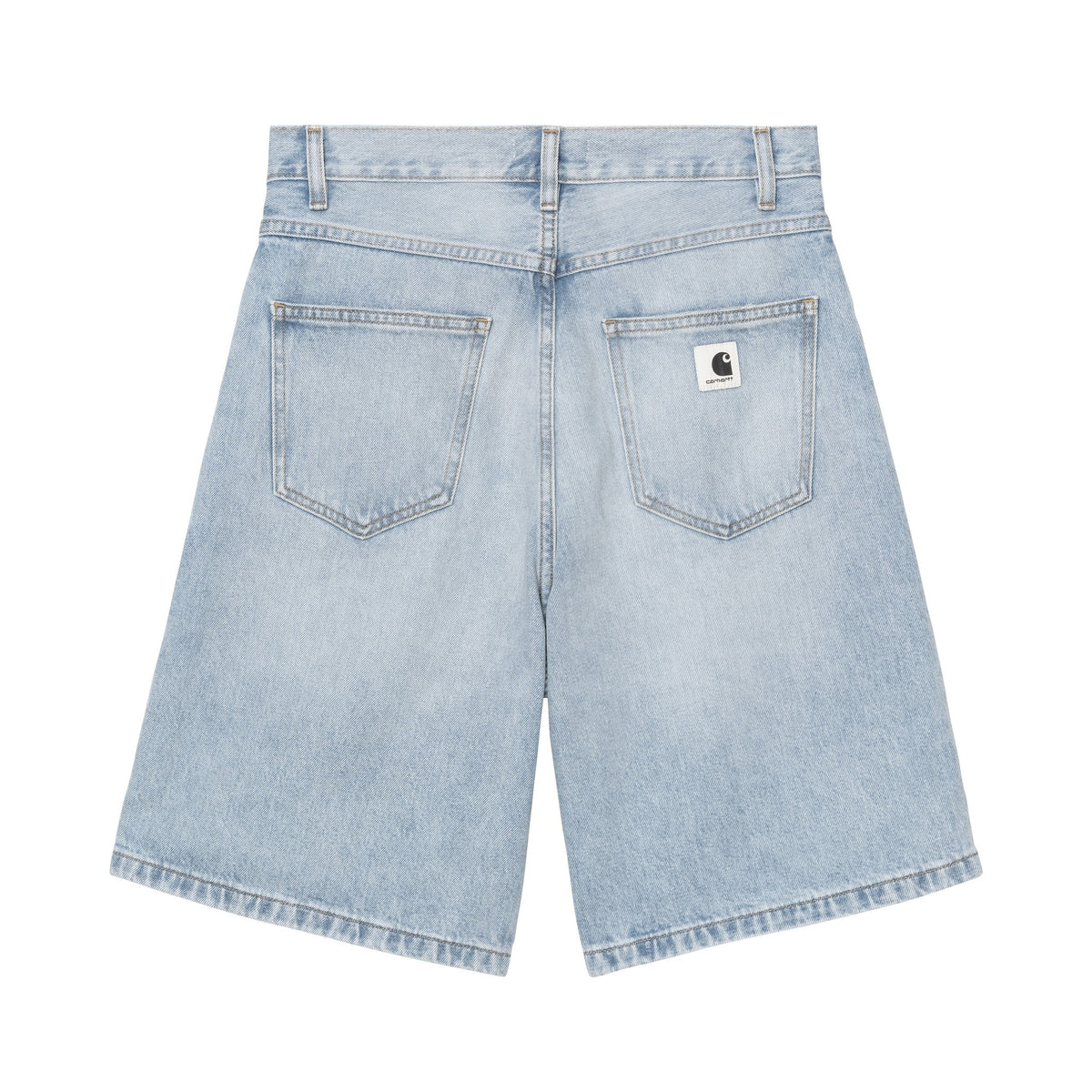 Carhartt WIP Women's Brandon Short Blue, Heavy worn bleached
