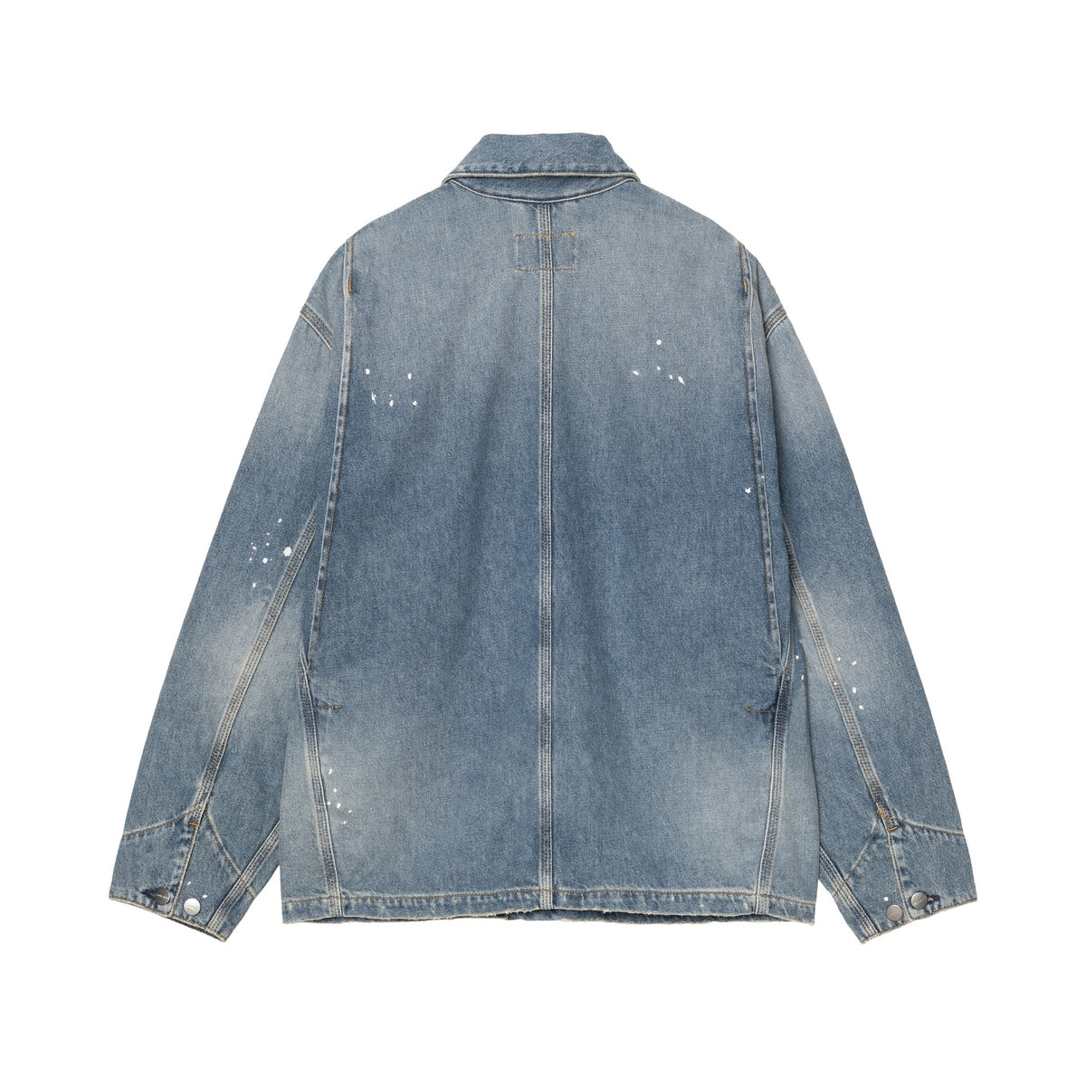Carhartt WIP Women's OG Michigan Coat Blue, Destroy wash, splatter