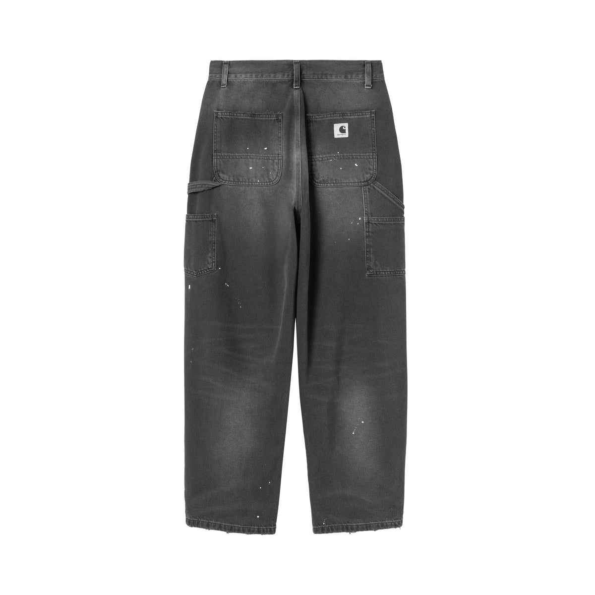 Carhartt WIP Women's OG Single Knee Pant Black, Destroy wash, splatter