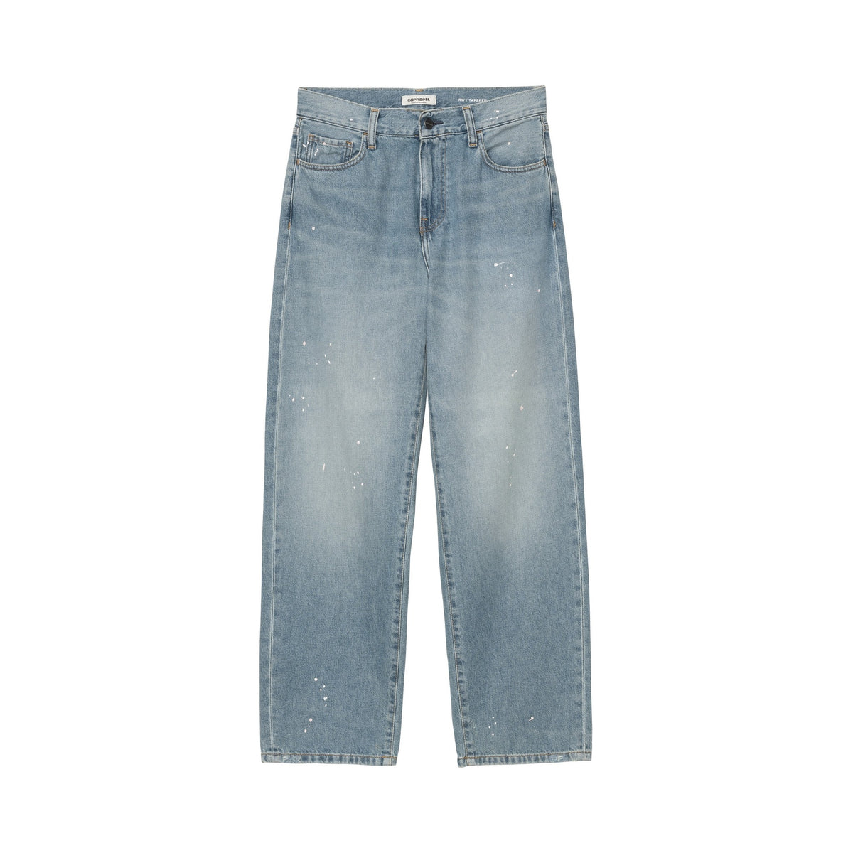 Carhartt WIP Women's Arin Pant Blue, Destroy wash, splatter