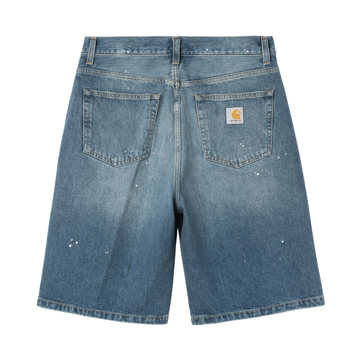 Carhartt WIP Landon Short Blue, Destroy wash, splatter