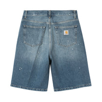 Carhartt WIP Landon Short Blue, Destroy wash, splatter