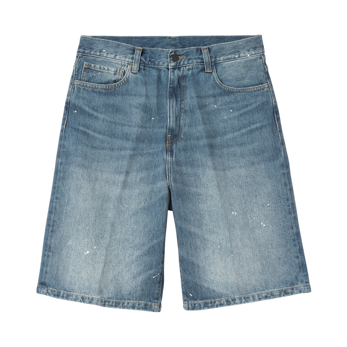 Carhartt WIP Landon Short Blue, Destroy wash, splatter