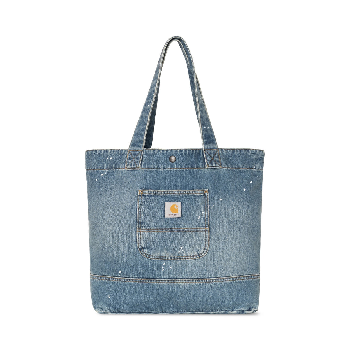 Carhartt WIP Denim Tote Blue, Destroy wash, splatter