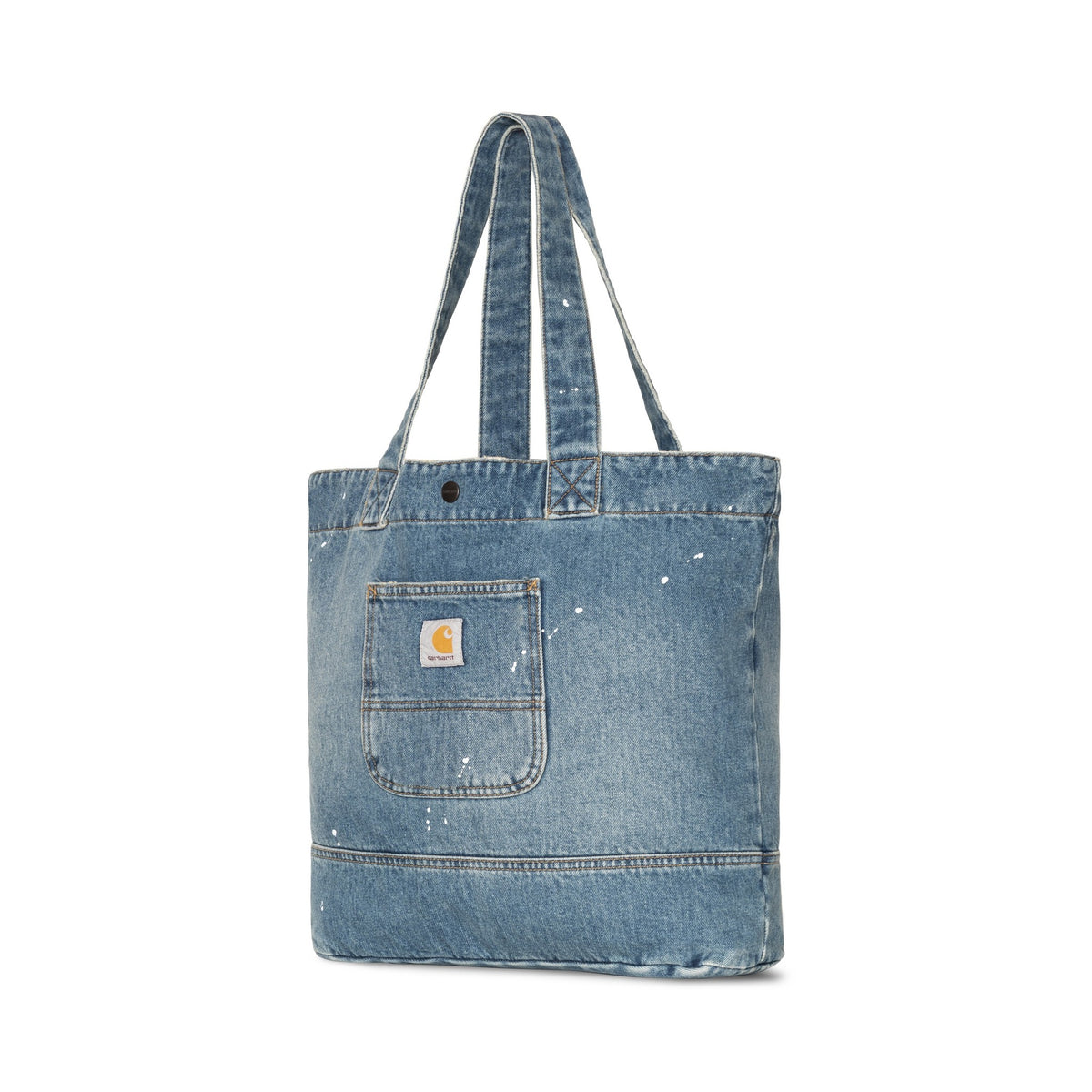 Carhartt WIP Denim Tote Blue, Destroy wash, splatter