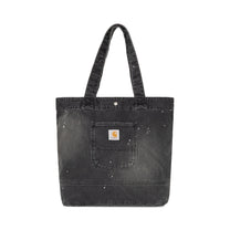Carhartt WIP Denim Tote Black, Destroy wash, splatter
