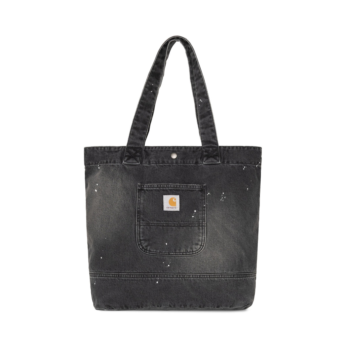 Carhartt WIP Denim Tote Black, Destroy wash, splatter