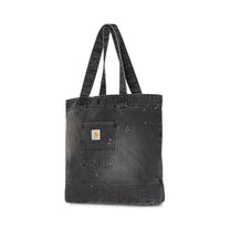 Carhartt WIP Denim Tote Black, Destroy wash, splatter