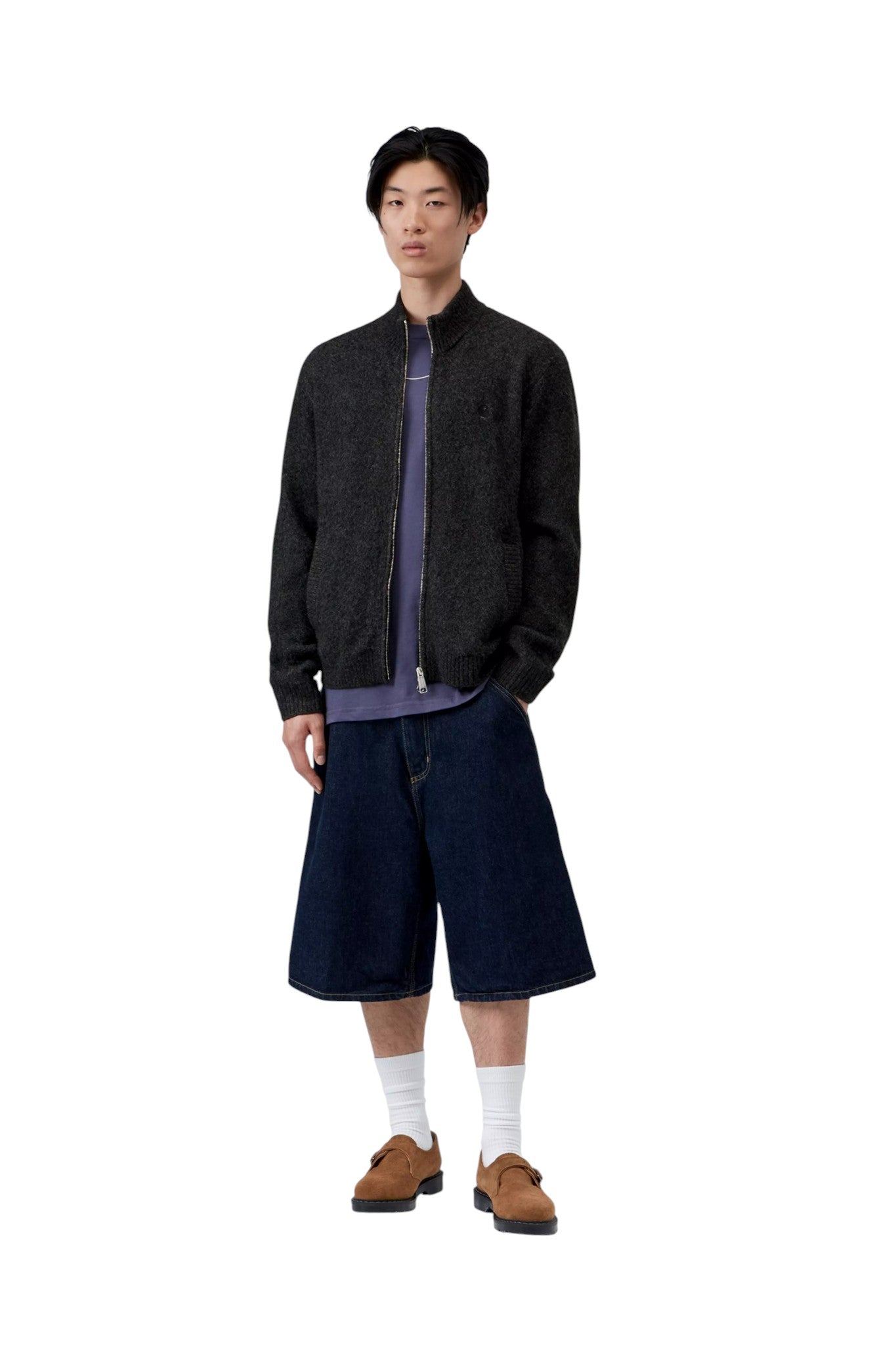 Carhartt WIP Curtis Sweater Jacket Tangled Black
