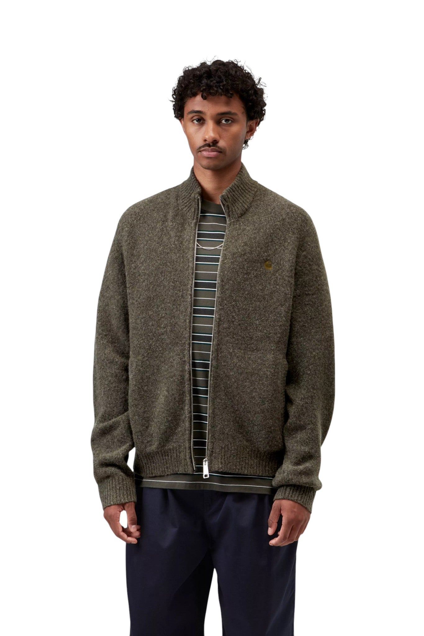 Carhartt WIP Curtis Sweater Jacket Tangled Shungite