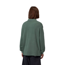 Carhartt WIP L/S Waffle Rugby Shirt Dark Scarab, Garment dyed