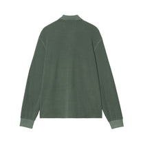 Carhartt WIP L/S Waffle Rugby Shirt Dark Scarab, Garment dyed