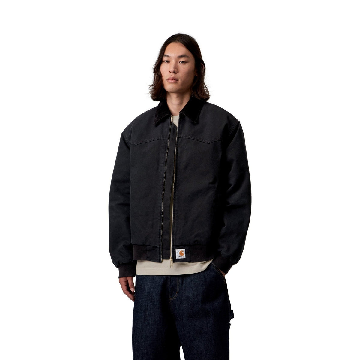 Carhartt WIP OG Santa Fe Jacket Black / Black, Stone canvas