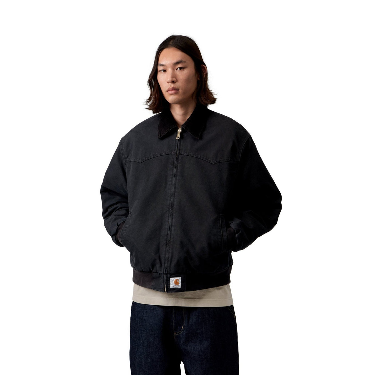 Carhartt WIP OG Santa Fe Jacket Black / Black, Stone canvas
