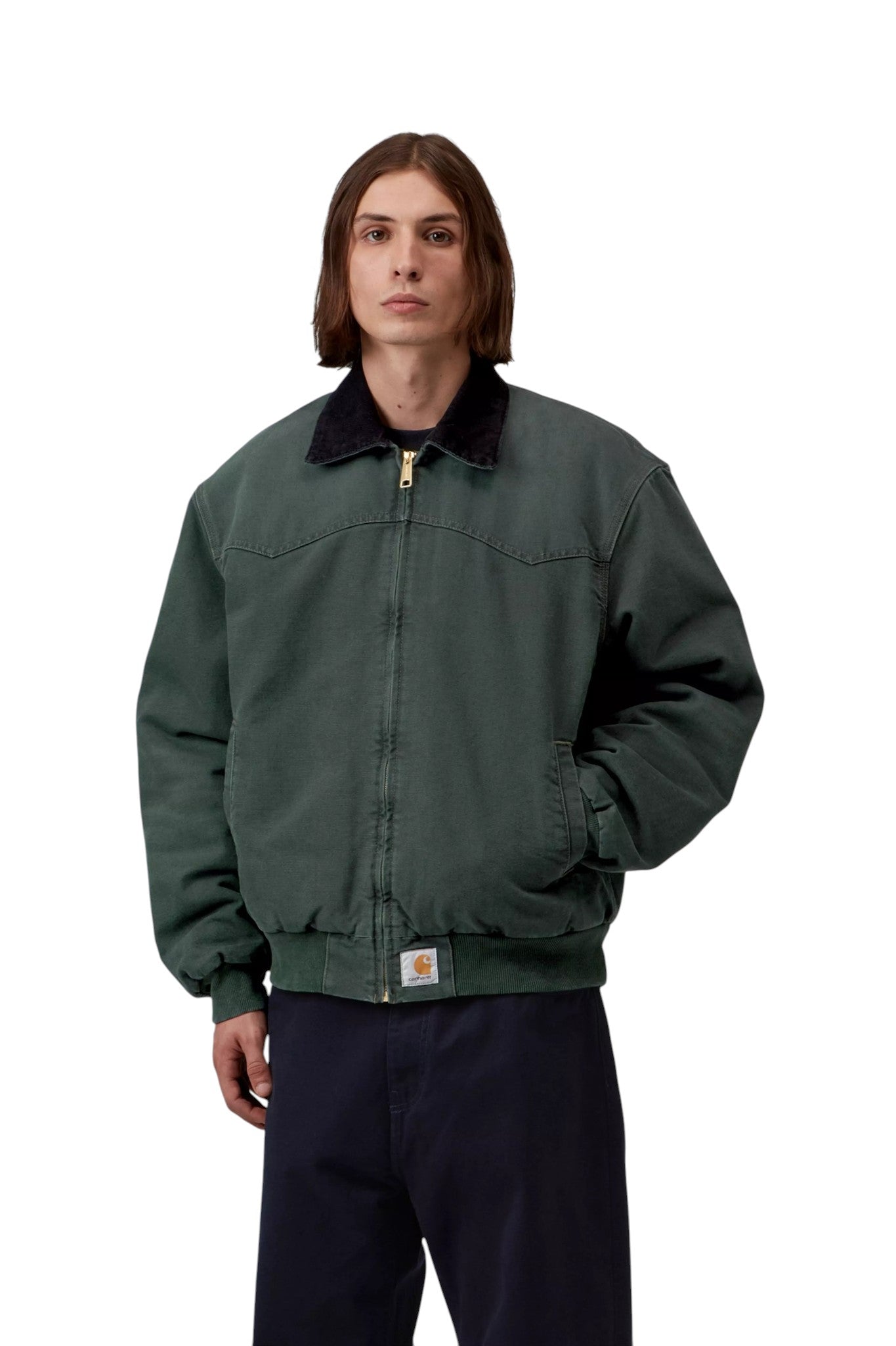 Carhartt WIP OG Santa Fe Jacket Raven / Black, Stone canvas