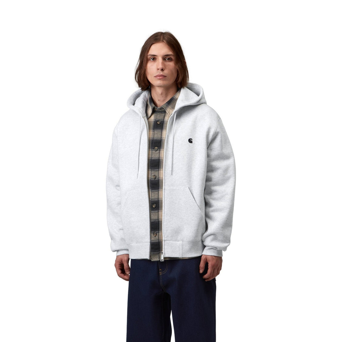 Carhartt WIP Hooded Mack Jacket Ash Heather / Black