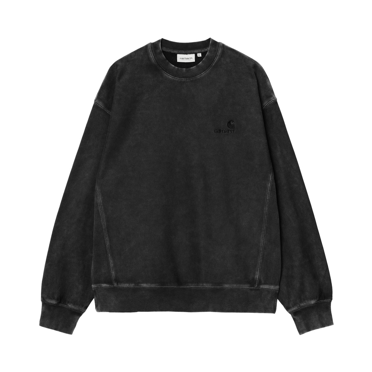 Carhartt WIP Lambert Sweatshirt Black, Moon wash