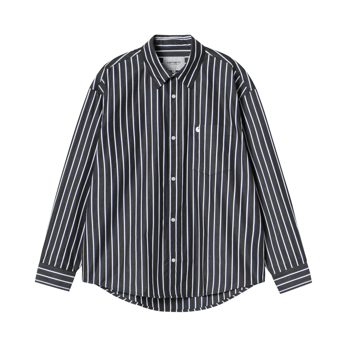 Carhartt WIP L/S Gowan Shirt Gowan Stripe, Black