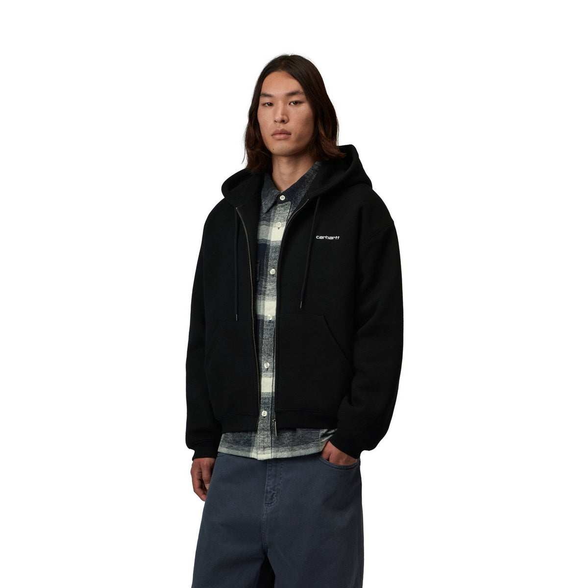 Carhartt WIP Hooded Ebbert Jacket Black / White