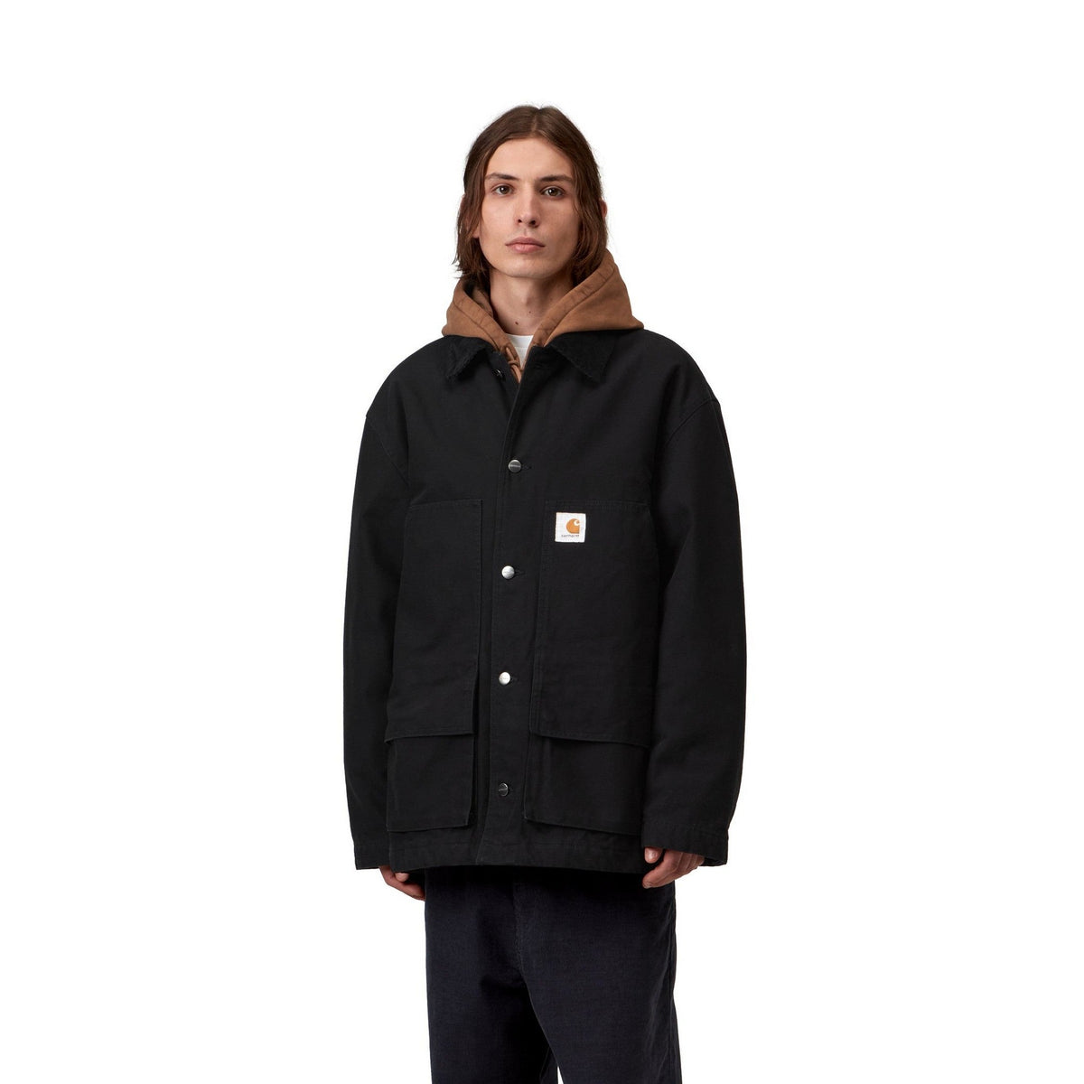 Carhartt WIP Lander Coat Black / Black, Stone washed