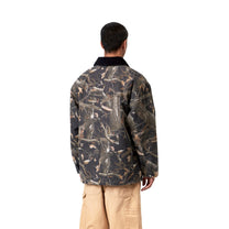 Carhartt WIP Lander Coat Camo Feather Tree, Black / Black, Stone washed