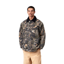 Carhartt WIP Lander Coat Camo Feather Tree, Black / Black, Stone washed