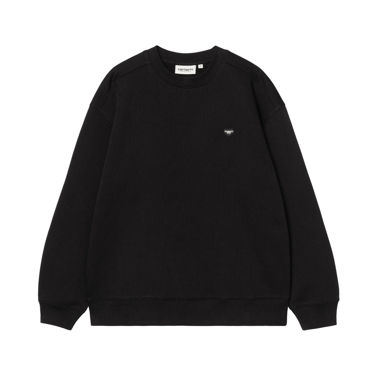 Carhartt WIP Women's Small Heart Patch Sweatshirt Black / Black