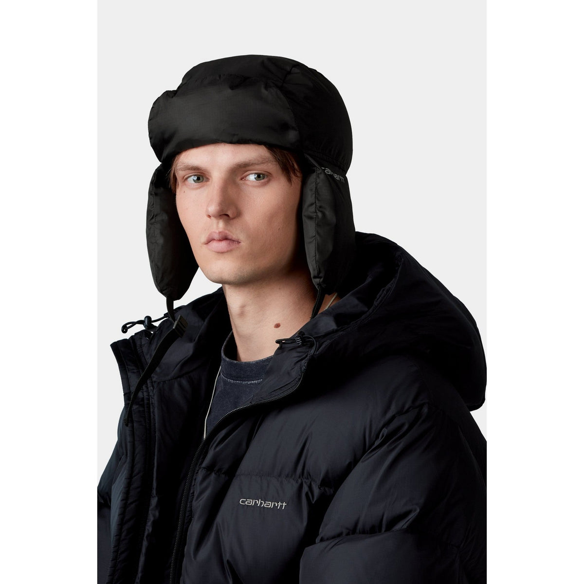 Carhartt WIP Ardon Ear Guard Cap Black / Shady Grey