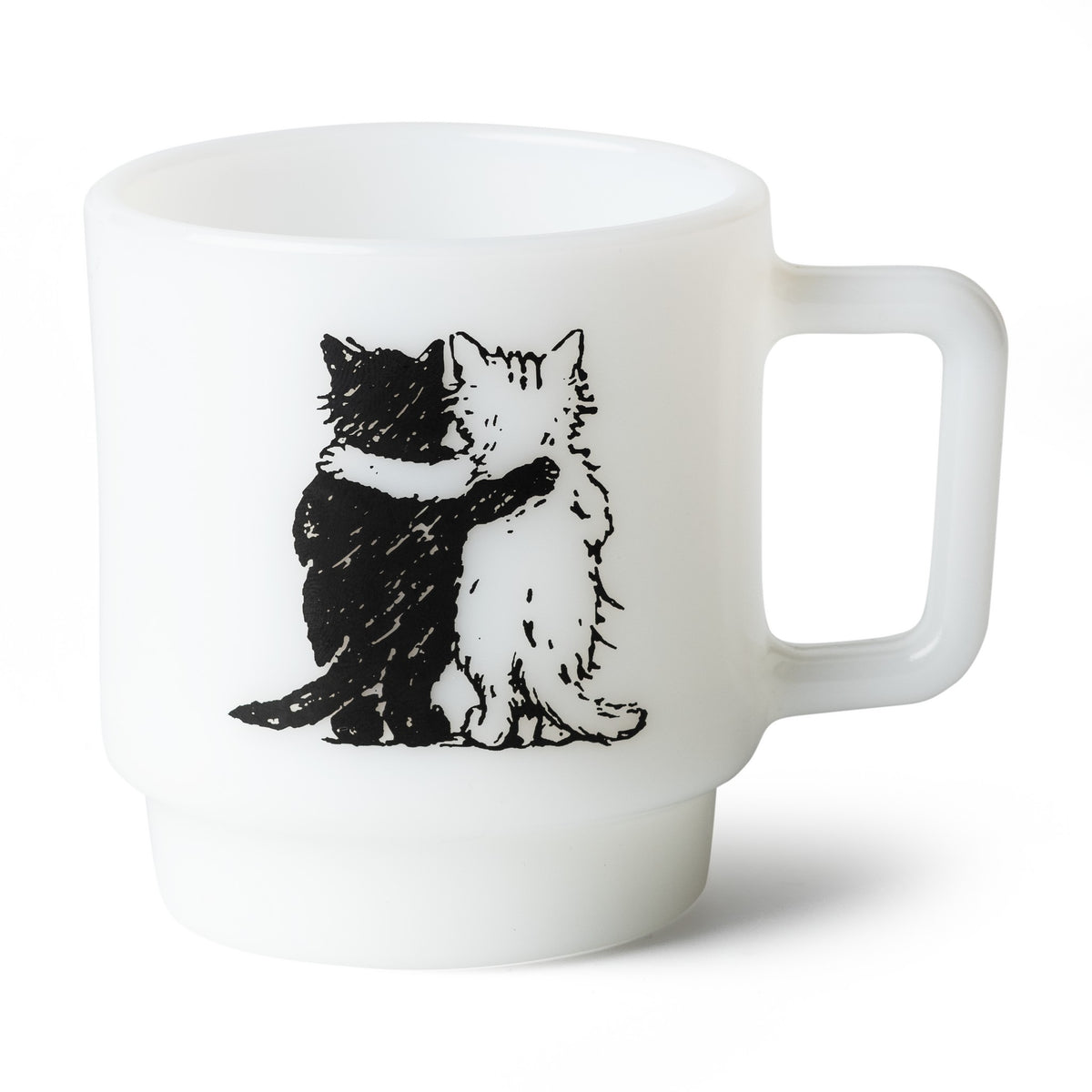 Carhartt WIP Hugging Cats Glass Mug White