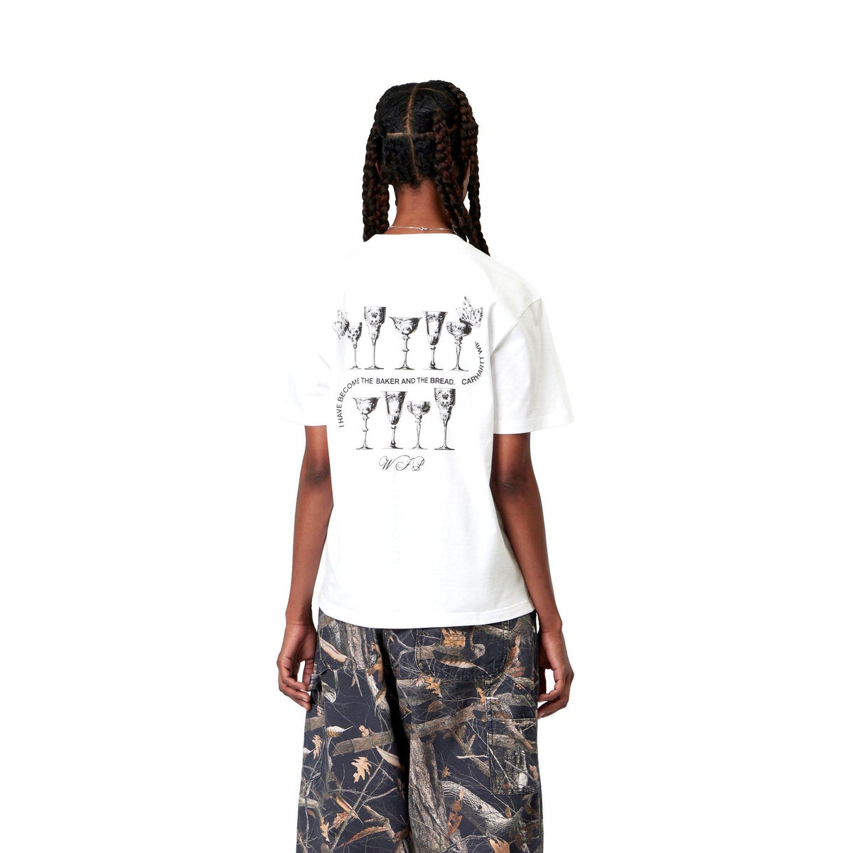 Carhartt WIP Women's S/S Silver Cups T-Shirt White
