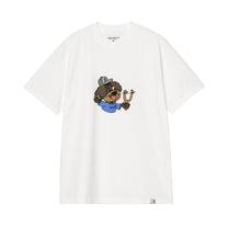 Carhartt WIP S/S Slingshot T-Shirt White, Heavy enzyme wash