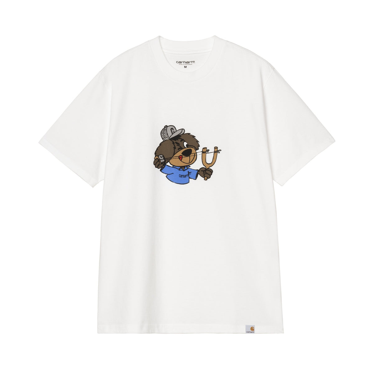 Carhartt WIP S/S Slingshot T-Shirt White, Heavy enzyme wash
