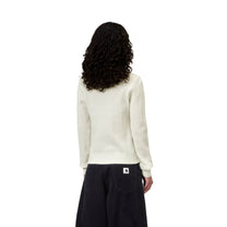 Carhartt WIP Women's L/S Blackletter Waffle T-Shirt Wax / Black