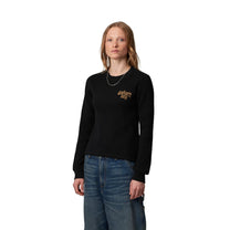 Carhartt WIP Women's L/S Blackletter Waffle T-Shirt Black / Yellow