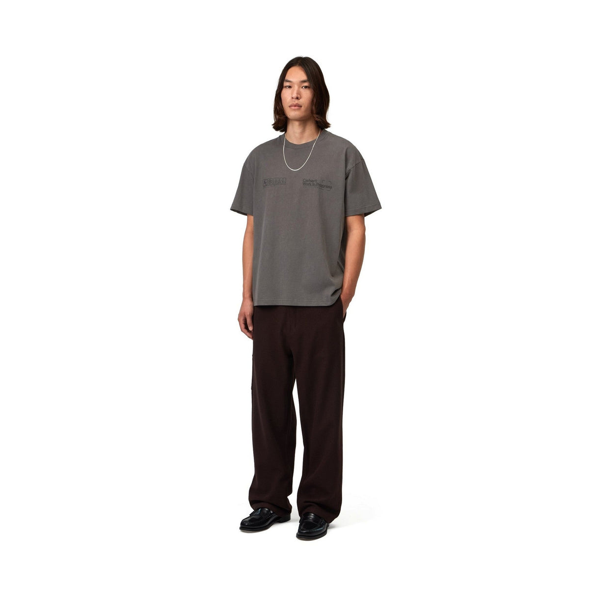 Carhartt WIP S/S Boxed T-Shirt Soot, Garment dyed