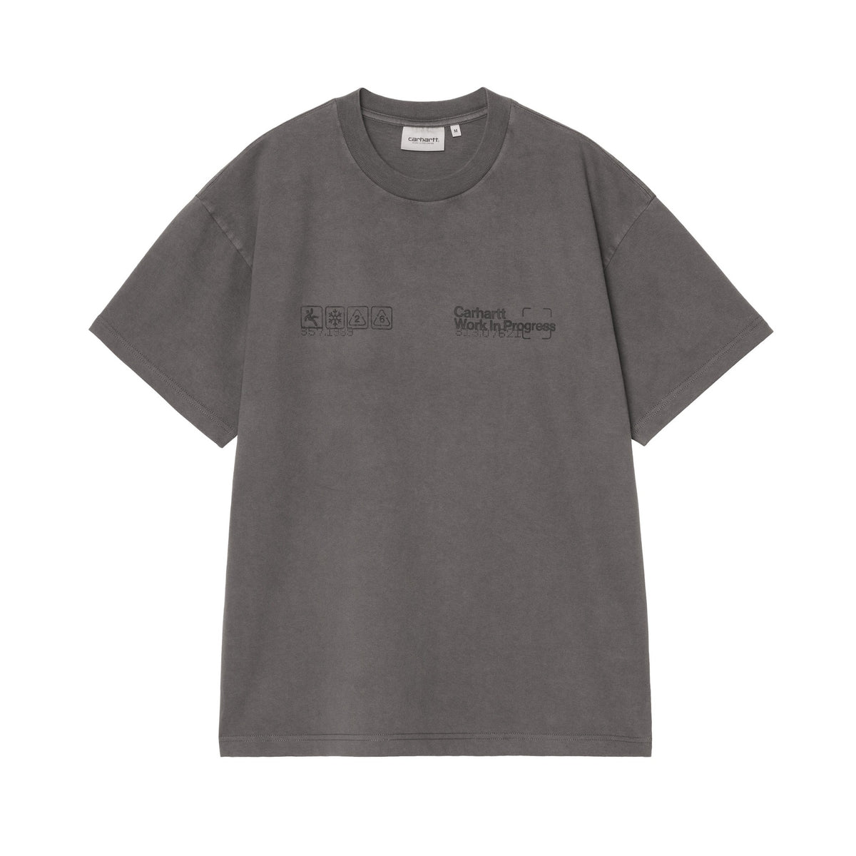 Carhartt WIP S/S Boxed T-Shirt Soot, Garment dyed