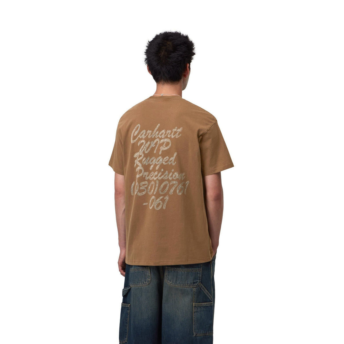 Carhartt WIP S/S Hatching Script T-Shirt WIP H Brown, Garment dyed
