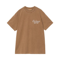 Carhartt WIP S/S Hatching Script T-Shirt WIP H Brown, Garment dyed