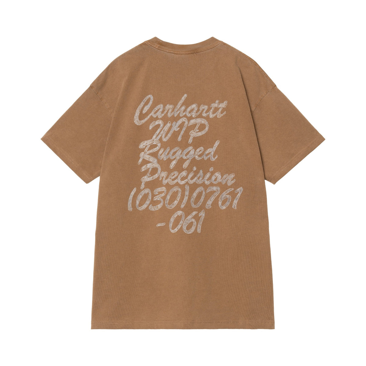 Carhartt WIP S/S Hatching Script T-Shirt WIP H Brown, Garment dyed