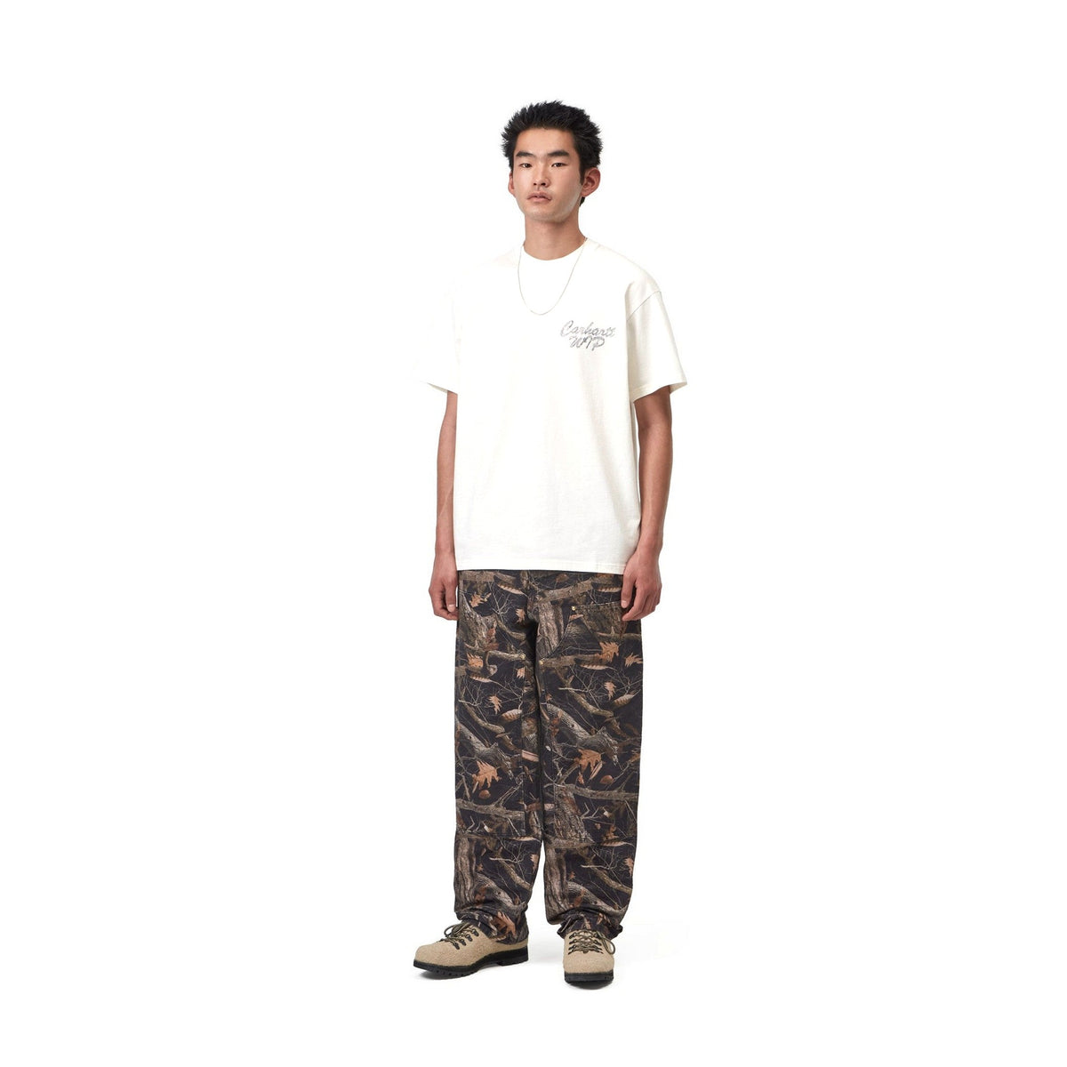 Carhartt WIP S/S Hatching Script T-Shirt Wax, Garment dyed