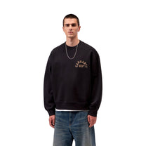 Carhartt WIP Arch Script Sweatshirt Black / Hamilton Brown, Stone washed