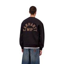 Carhartt WIP Arch Script Sweatshirt Black / Hamilton Brown, Stone washed