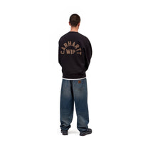 Carhartt WIP Arch Script Sweatshirt Black / Hamilton Brown, Stone washed