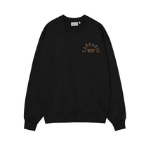 Carhartt WIP Arch Script Sweatshirt Black / Hamilton Brown, Stone washed