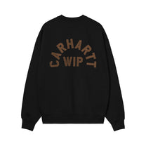 Carhartt WIP Arch Script Sweatshirt Black / Hamilton Brown, Stone washed